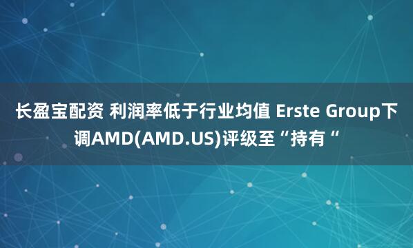 长盈宝配资 利润率低于行业均值 Erste Group下调AMD(AMD.US)评级至“持有“